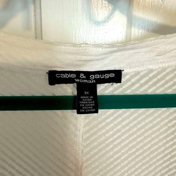 Cable & Gauge EUC 3x Textured Open Cardigan - Picture 5 of 6